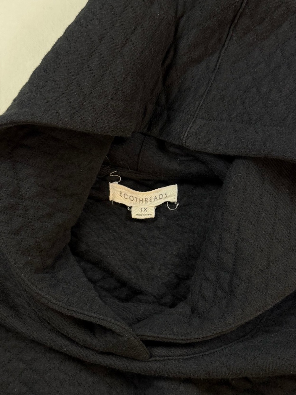 Ecothreads Women’s Quilted Pullover Hoodie 1X - Picture 3 of 7